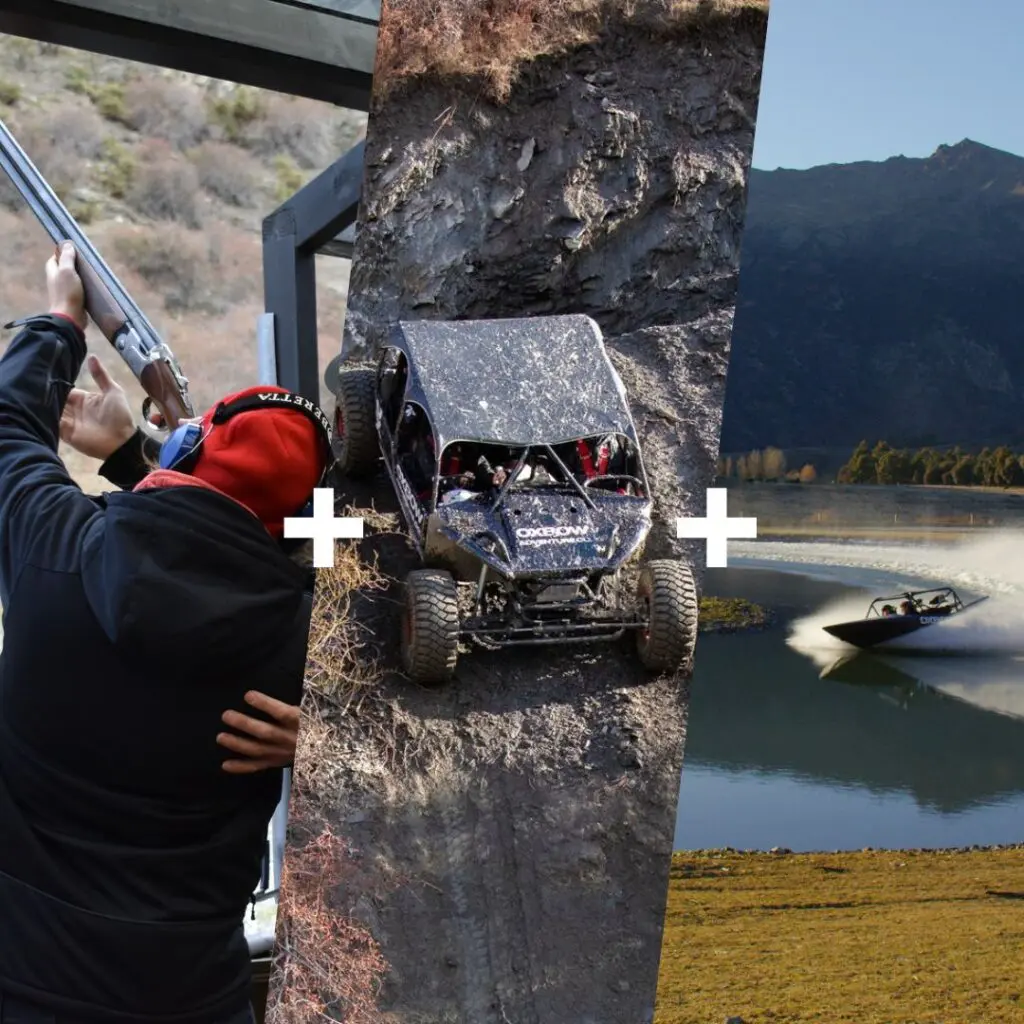 Thrillseekers Adventure Package clay shooter aiming at a clay target mid-flight