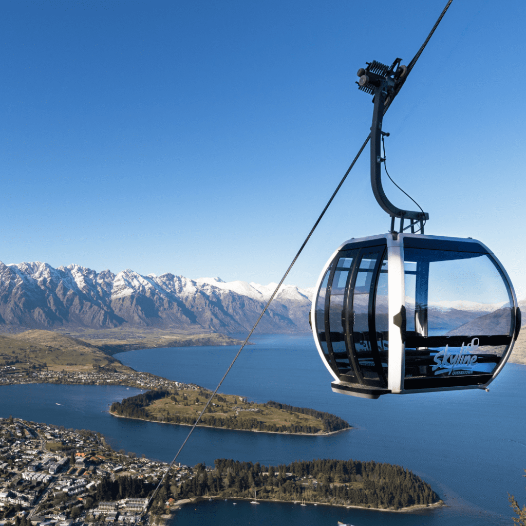 Skyline Queenstown gondola ride over Lake Wakatipu